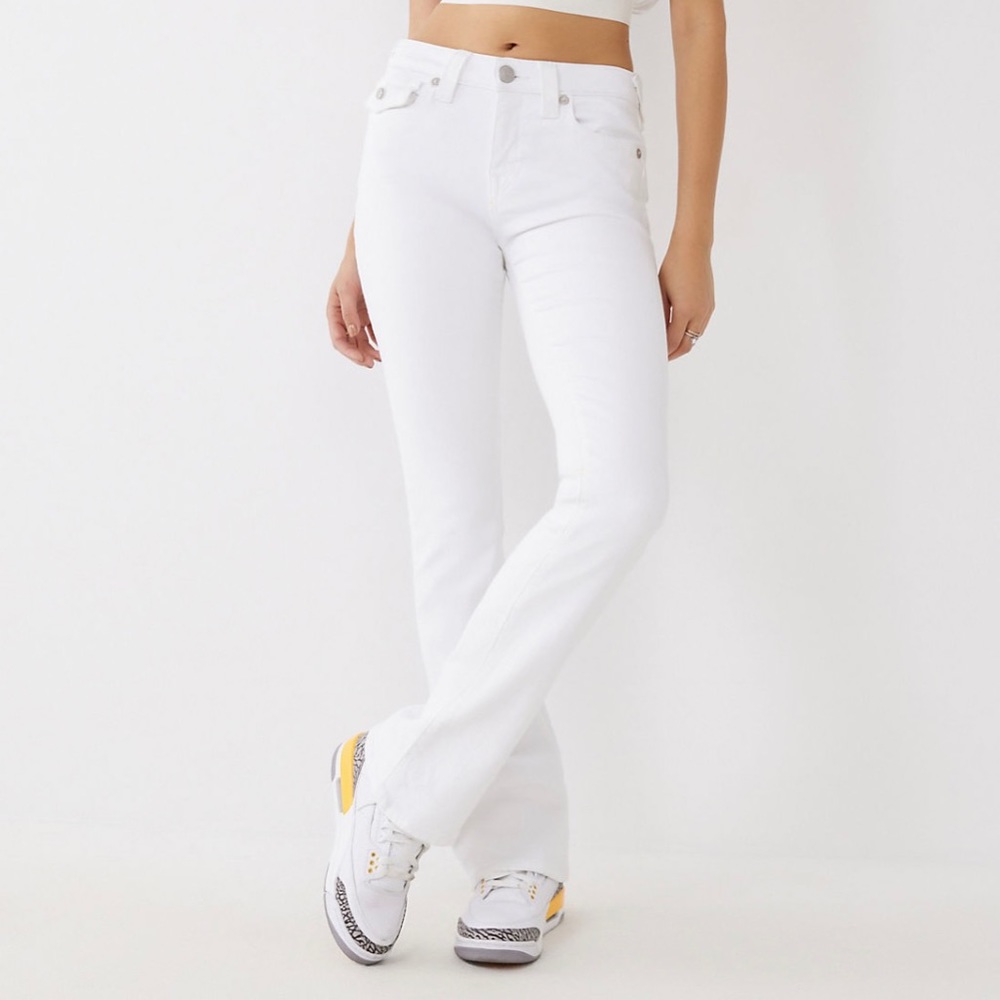 TRUE RELIGION WHITE BECCA BOOTCUT JEAN
